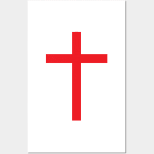 Latin cross (red) Posters and Art